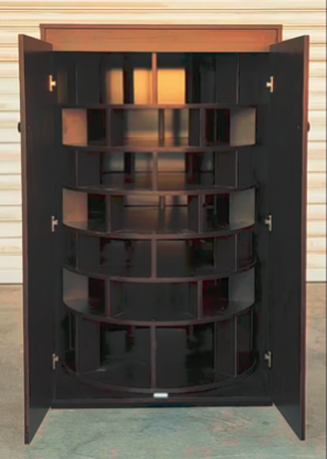 Shoe Armoire with Rotating Shelves